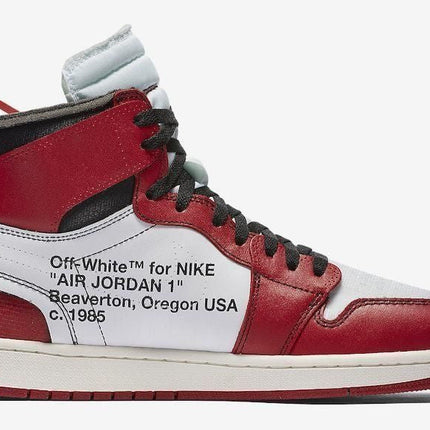 Men's Air Jordan 1 X Off White Red Shoes