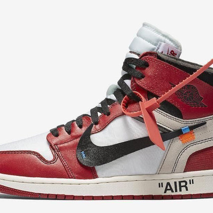 Men's Air Jordan 1 X Off White Red Shoes