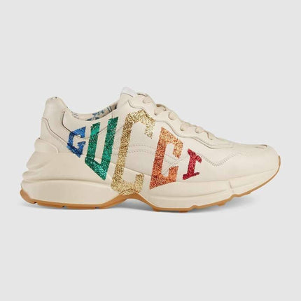 Men's Gucci Rhyton Rainbow Glitter Sneaker Shoes