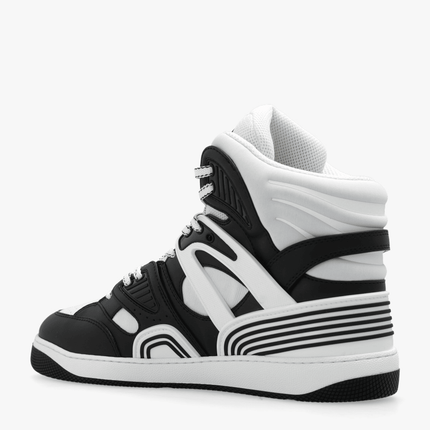 Men's Gucci Basket Black White Sneaker Shoes