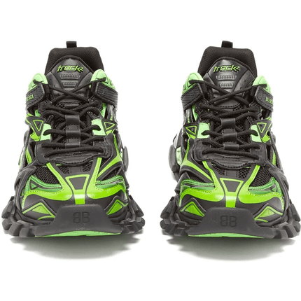 Men's Balenciaga Track 2.0 Open Sneaker In Black Green