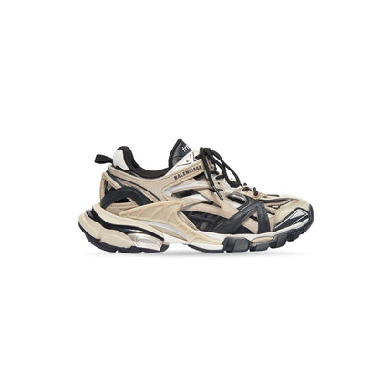Men's Balenciaga Track 2.0 Open Sneaker In Beige Black