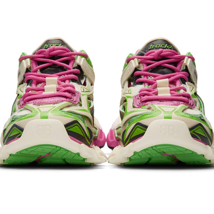Men's Balenciaga Track 2.0 Sneaker In White Green Pink