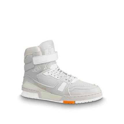 Men's LV Louis Vuitton Trainer High Top Sneaker Boot Shoes V3