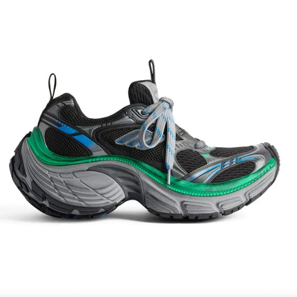 Women's Balenciaga shoes 10XL Sneakers In Black Grey Blue Green