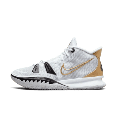 Men's Kyrie 7 White Premium Gold Shoes