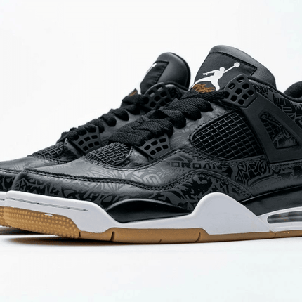 Men's Air Jordan 4 Black Laser Shoes
