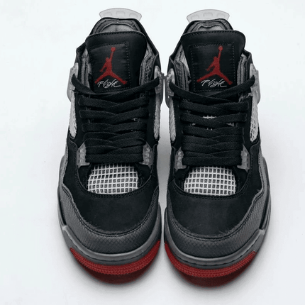 Men's OFF White x Air Jordan 4 Bred Shoes