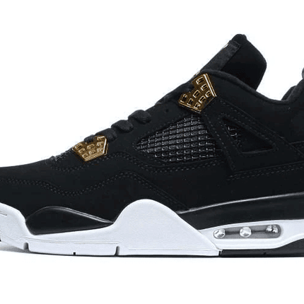 Men's Air Jordan 4 Black Metallic Gold Shoes