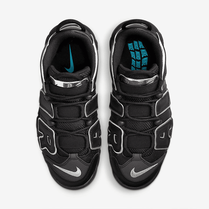 Men's Air More Uptempo Black Metallic Silver Shoes