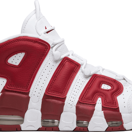 Men's Air More Uptempo White Red Shoes