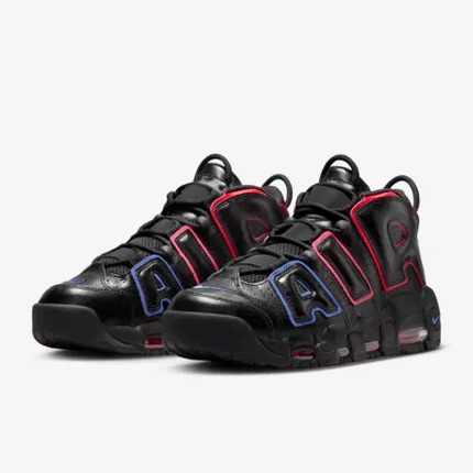Men's Air More Uptempo 96' Black Racer Blue And Red Shoes