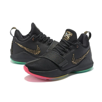 Men's Nike PG1 Black Gold Coloured Shoes