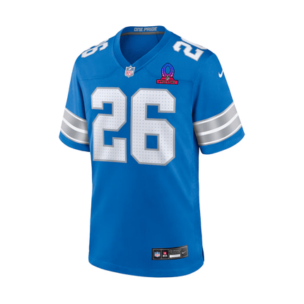 Jahmyr Gibbs Detroit Lions 2025 Pro Bowl Patch Game Men Jersey - Blue
