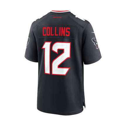 Nico Collins Houston Texans 2025 Pro Bowl Patch Game Men Jersey - Navy