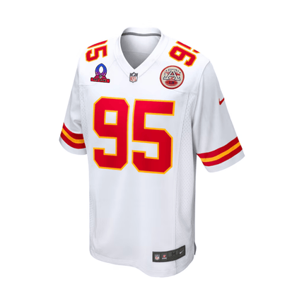 Chris Jones Kansas City Chiefs 2025 Pro Bowl Patch Game Men Jersey - White