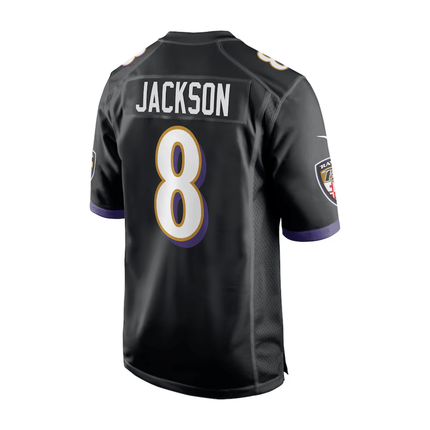 Lamar Jackson Baltimore Ravens 2025 Pro Bowl Patch Alternate Game Men Jersey - Black