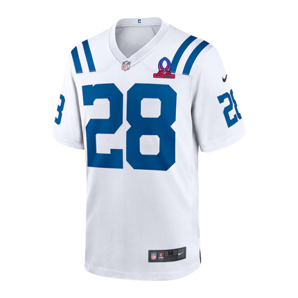 Jonathan Taylor Indianapolis Colts 2025 Pro Bowl Patch Game Men Jersey - White