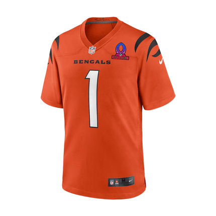 Ja'Marr Chase Cincinnati Bengals 2025 Pro Bowl Patch Game Men Jersey - Orange