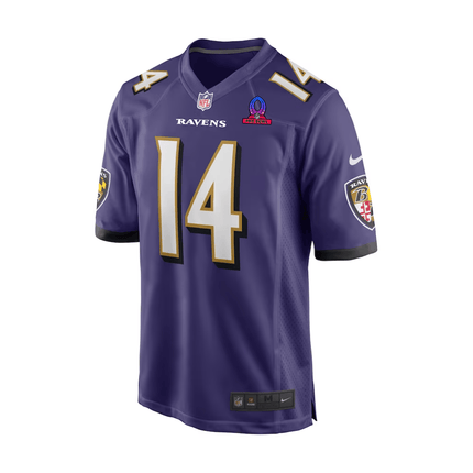 Kyle Hamilton Baltimore Ravens 2025 Pro Bowl Patch Game Men Jersey - Purple