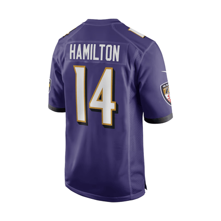 Kyle Hamilton Baltimore Ravens 2025 Pro Bowl Patch Game Men Jersey - Purple