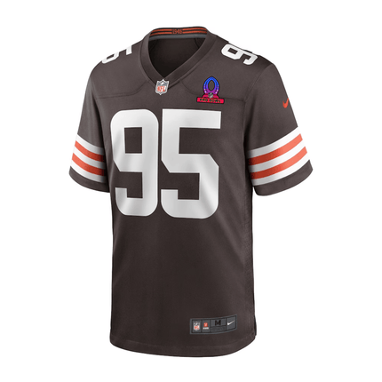Myles Garrett Cleveland Browns 2025 Pro Bowl Patch Game Men Jersey - Brown