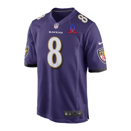 Lamar Jackson Baltimore Ravens 2025 Pro Bowl Patch Game Men Jersey - Purple
