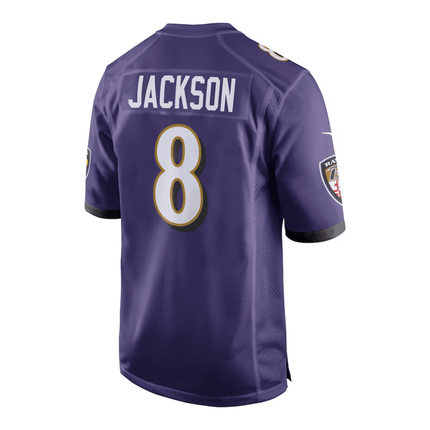 Lamar Jackson Baltimore Ravens 2025 Pro Bowl Patch Game Men Jersey - Purple
