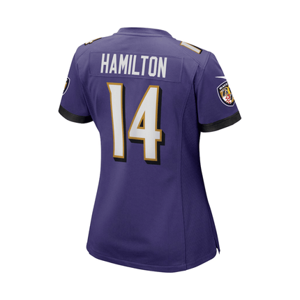 Kyle Hamilton Baltimore Ravens 2025 Pro Bowl Patch Game Jersey - Purple