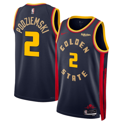 Brandin Podziemski Golden State Warriors 2024-2025 City Edition Swingman Player Navy Jersey