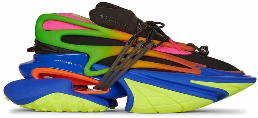 Men's Balmain Unicorn Low-Top Multicolor Sneakers