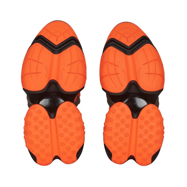 Men's Balmain Unicorn Low-Top Orange Sneakers