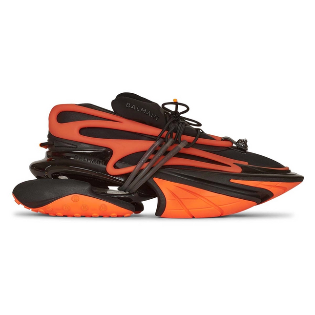 Men's Balmain Unicorn Low-Top Orange Sneakers