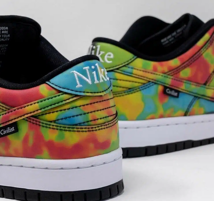Men's Civilist x Nike SB Dunk Low Pro QS Thermography Shoes