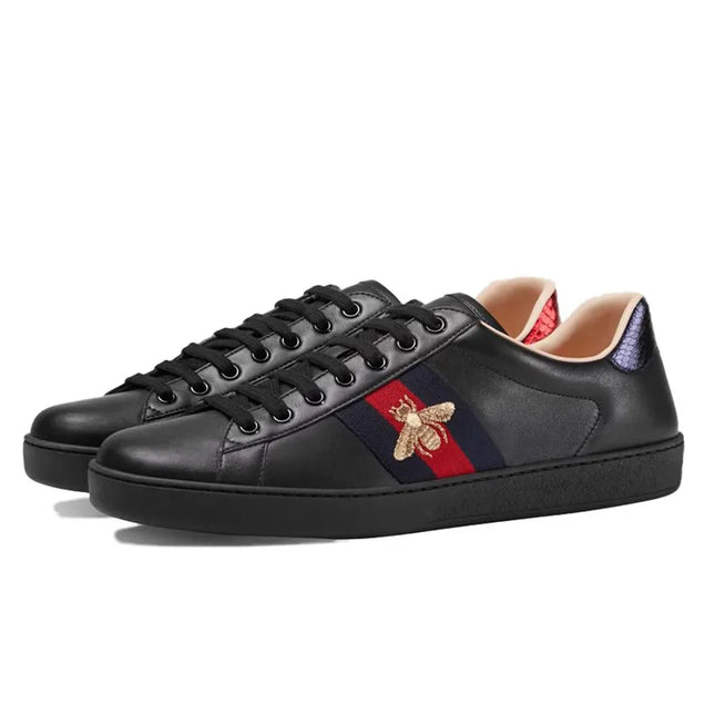 Men's Gucci Ace  Embroidered Black Bee Sneakers
