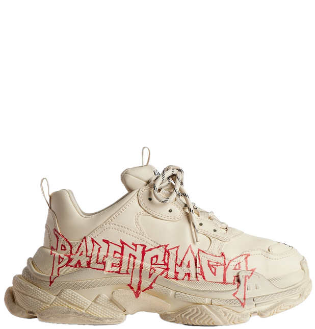 Men's Balenciaga Triple S Trainers Diy Metal Beige Sneakers