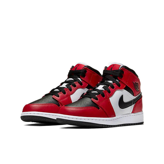 Men's Nike Air Jordan 1  Mid Chicago White Toe Shoes