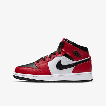 Men's Nike Air Jordan 1  Mid Chicago White Toe Shoes