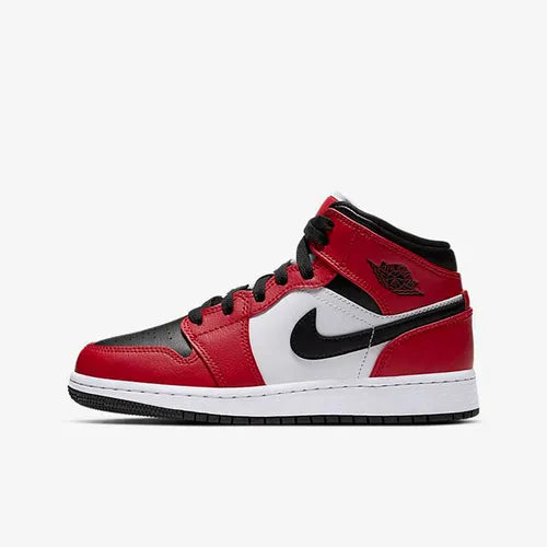 Men's Nike Air Jordan 1  Mid Chicago White Toe Shoes