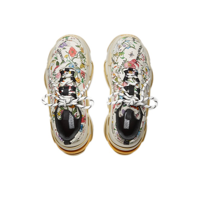 Men's Gucci x Balenciaga Triple S Flora Print Sneakers