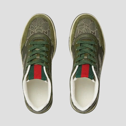 Men's Gucci Re-Web Dark Green Sneakers