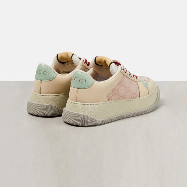 Men's Gucci Screener Pink & Beige Sneakers