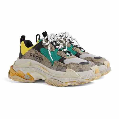 Men's Gucci x Balenciaga Triple S The Hacker Project Maxi Supreme Sneakers