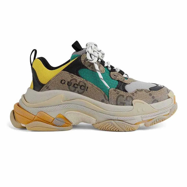Men's Gucci x Balenciaga Triple S The Hacker Project Maxi Supreme Sneakers