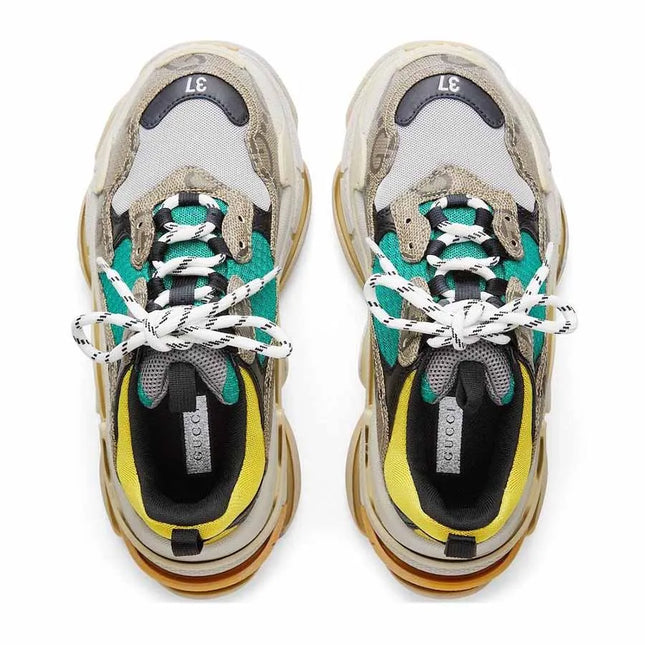 Men's Gucci x Balenciaga Triple S The Hacker Project Maxi Supreme Sneakers