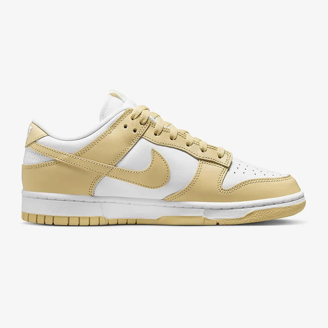Men's  Nike Dunk Low Retro White Team Gold Shoes