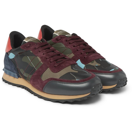 Men's Valentino Camo Rock Runners Multicolor Sneakers