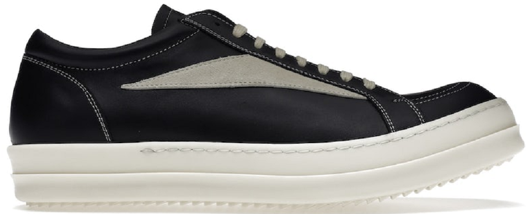 Men's Rick Owens Vintage Low-Top Black Milk Shoes