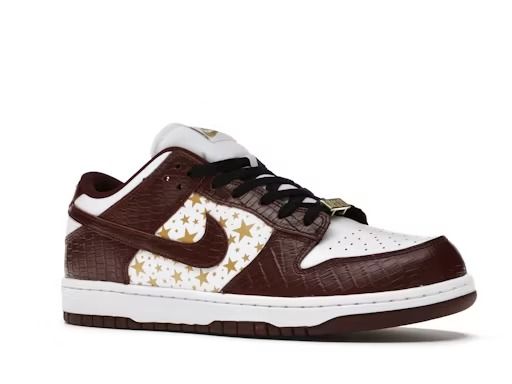 Men's Nike SB Dunk Low x Supreme Stars Brown Shoes