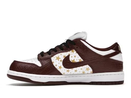 Men's Nike SB Dunk Low x Supreme Stars Brown Shoes